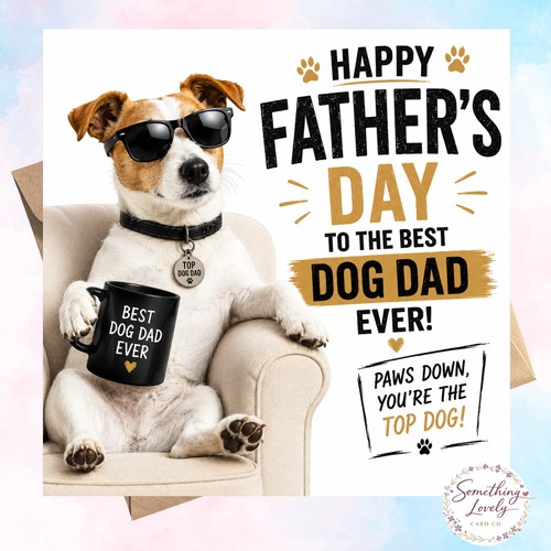 Jack russell fathers day card - jack,