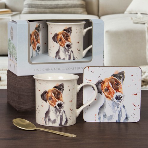 Jack russell mug coaster gift - mug,