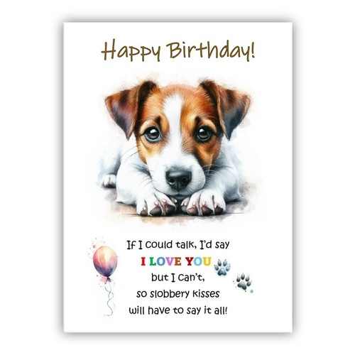 Birthday card from the dog - from,